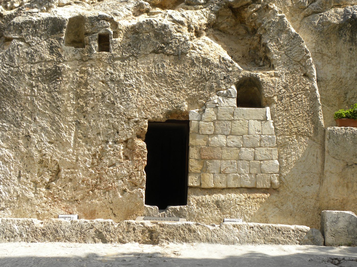 A first-century rock-cut tomb in Jerusalem, with its channel for a rolling stone.